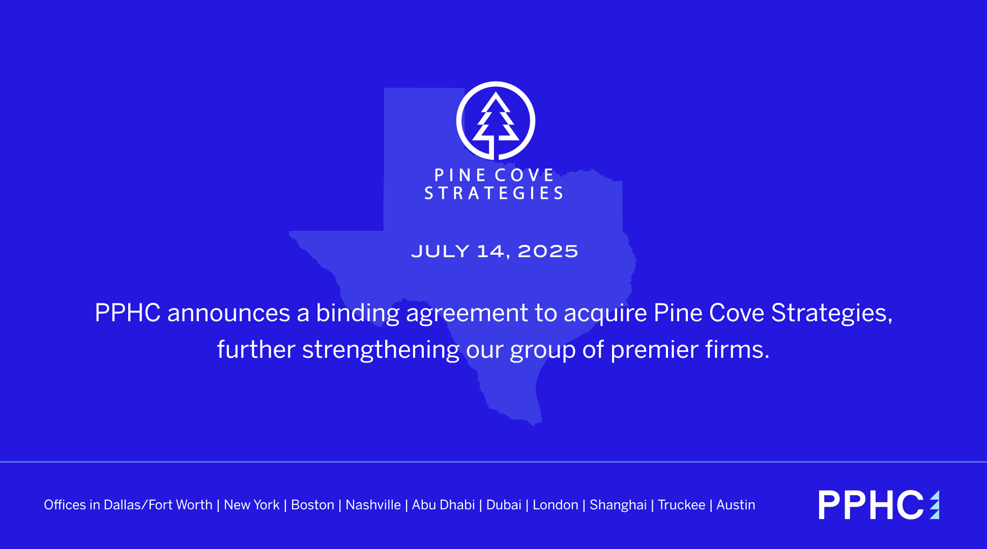 PPHC to Acquire Pine Cove Strategies