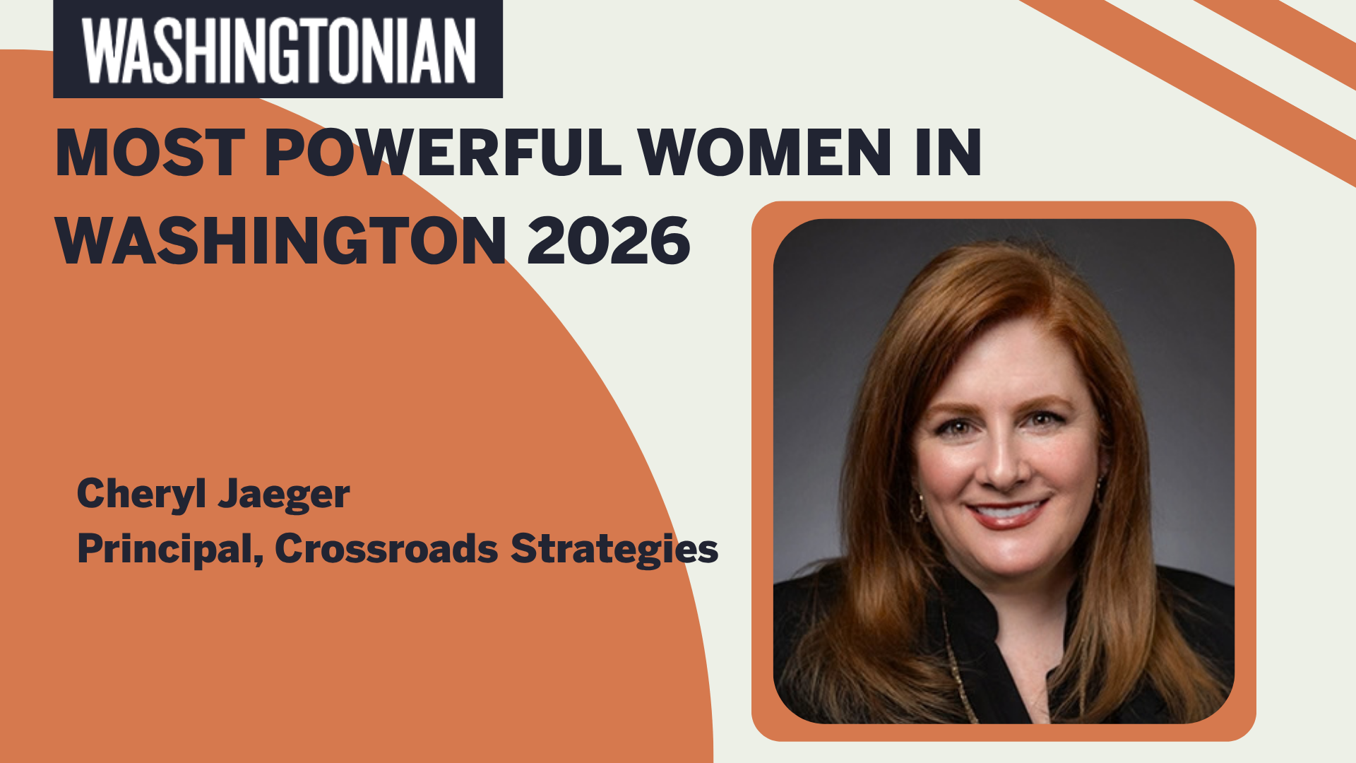 Cheryl Jaeger Named to Washingtonian’s 2026 List of the Most Powerful Women in Washington